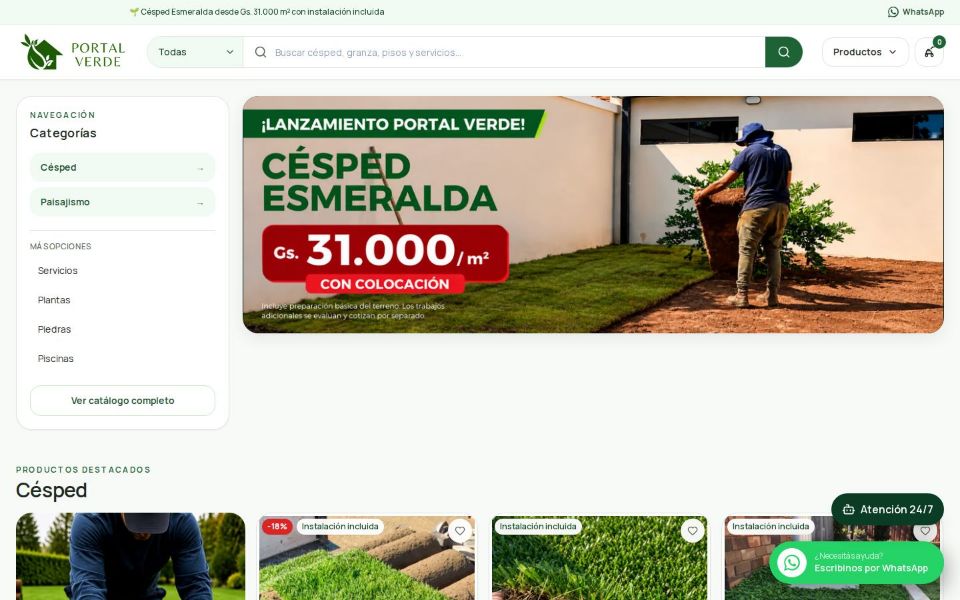 Tienda online de Portal Verde