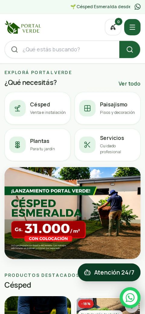 Portal Verde en un teléfono